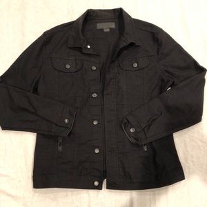 Triumph over tragedy black Jean Jacket
